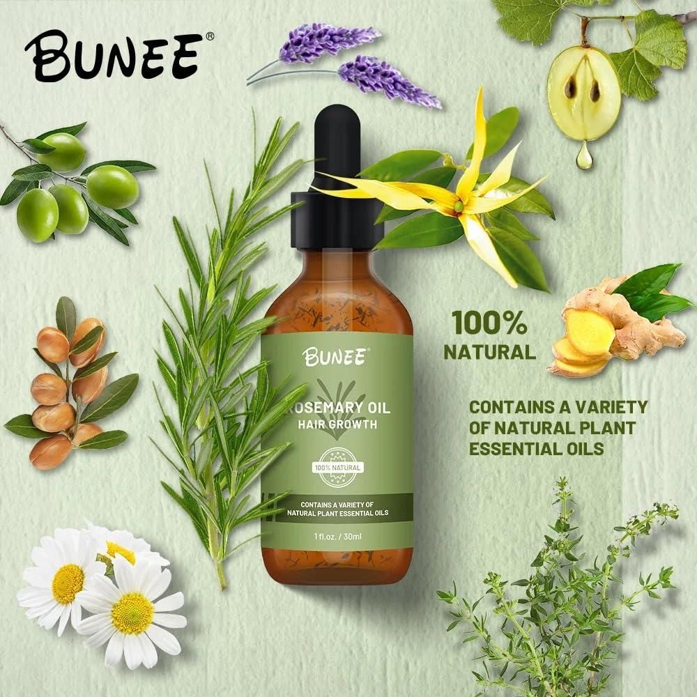 BUNEE™ Ayurvedic Rosemary Hair Oil – Fight Hair Loss, Boost Growth in 21 Days (30 ML)
